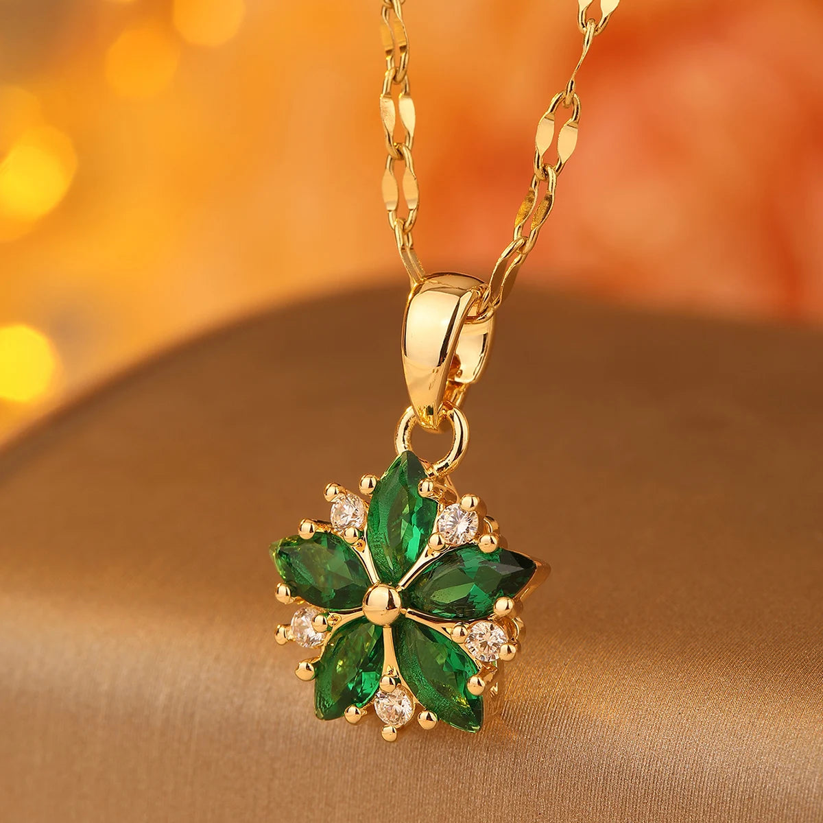 Collier de fleur cristal