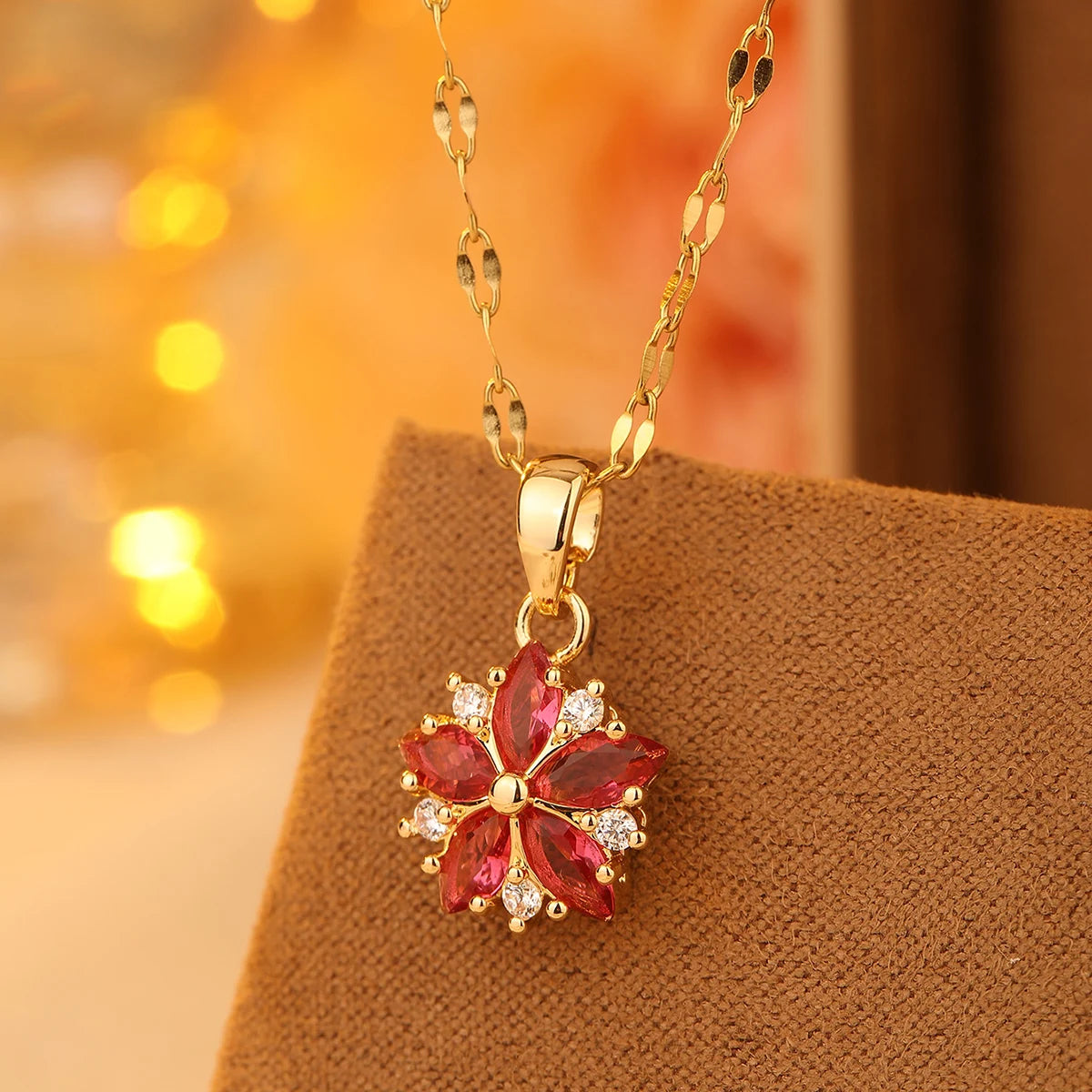 Collier de fleur cristal
