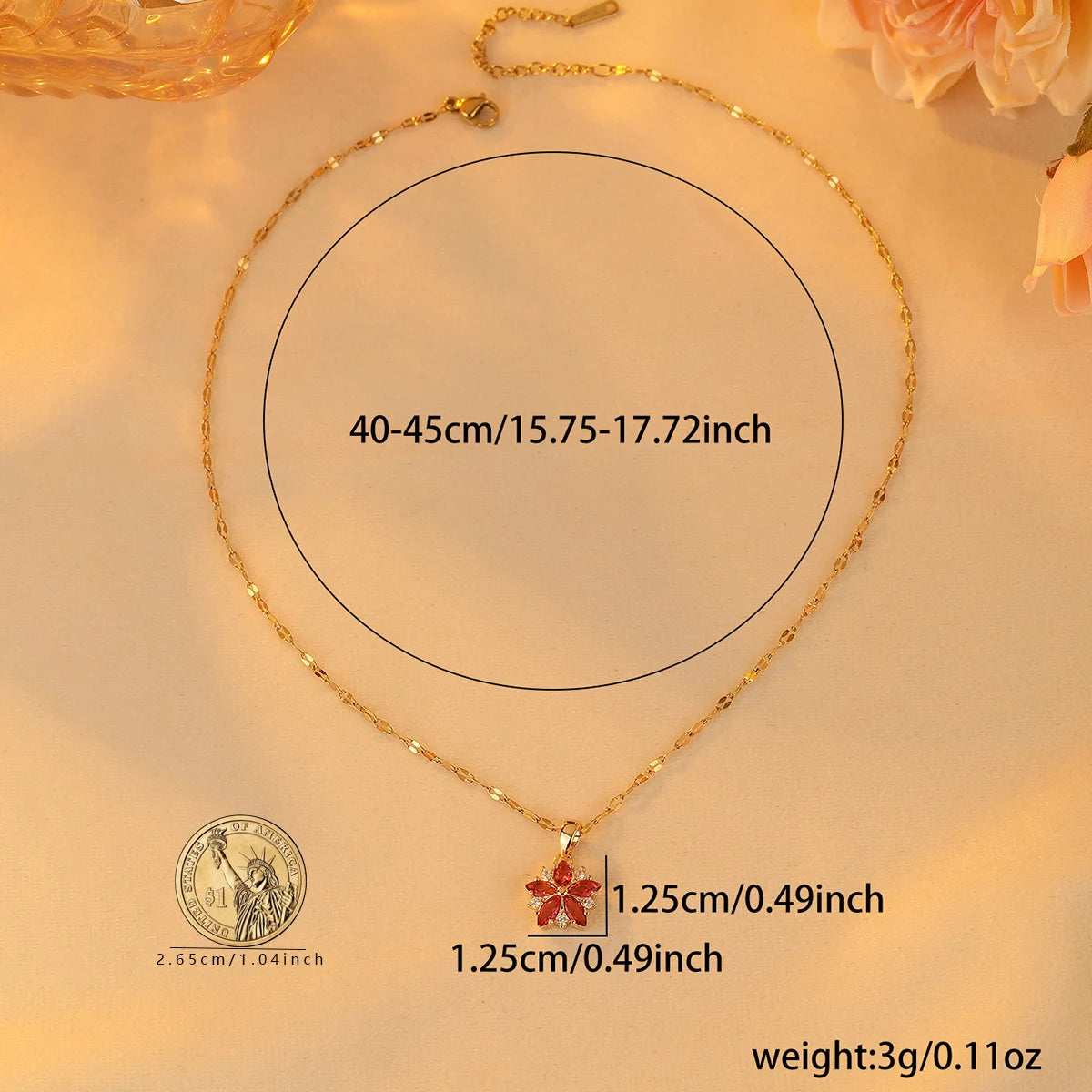 Collier de fleur cristal